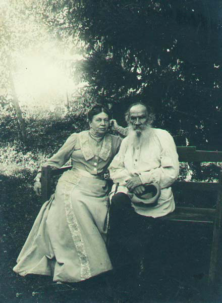 Fotografía de Sonia Bers junto a su marido Lev Tostói
